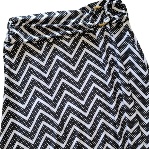 Chevron Print Stretch Maxi Skirt - Picture 1 of 5